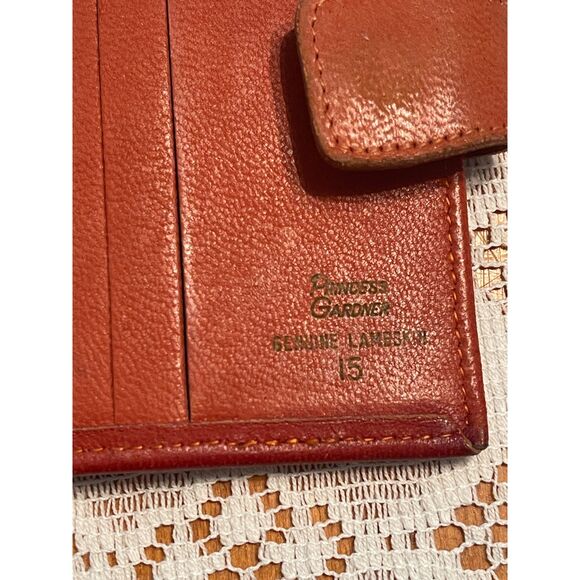 Vintage Princess Gardner Lambskin Leather Bi-Fold Wallet ID Credit Card Slim - Picture 3 of 8